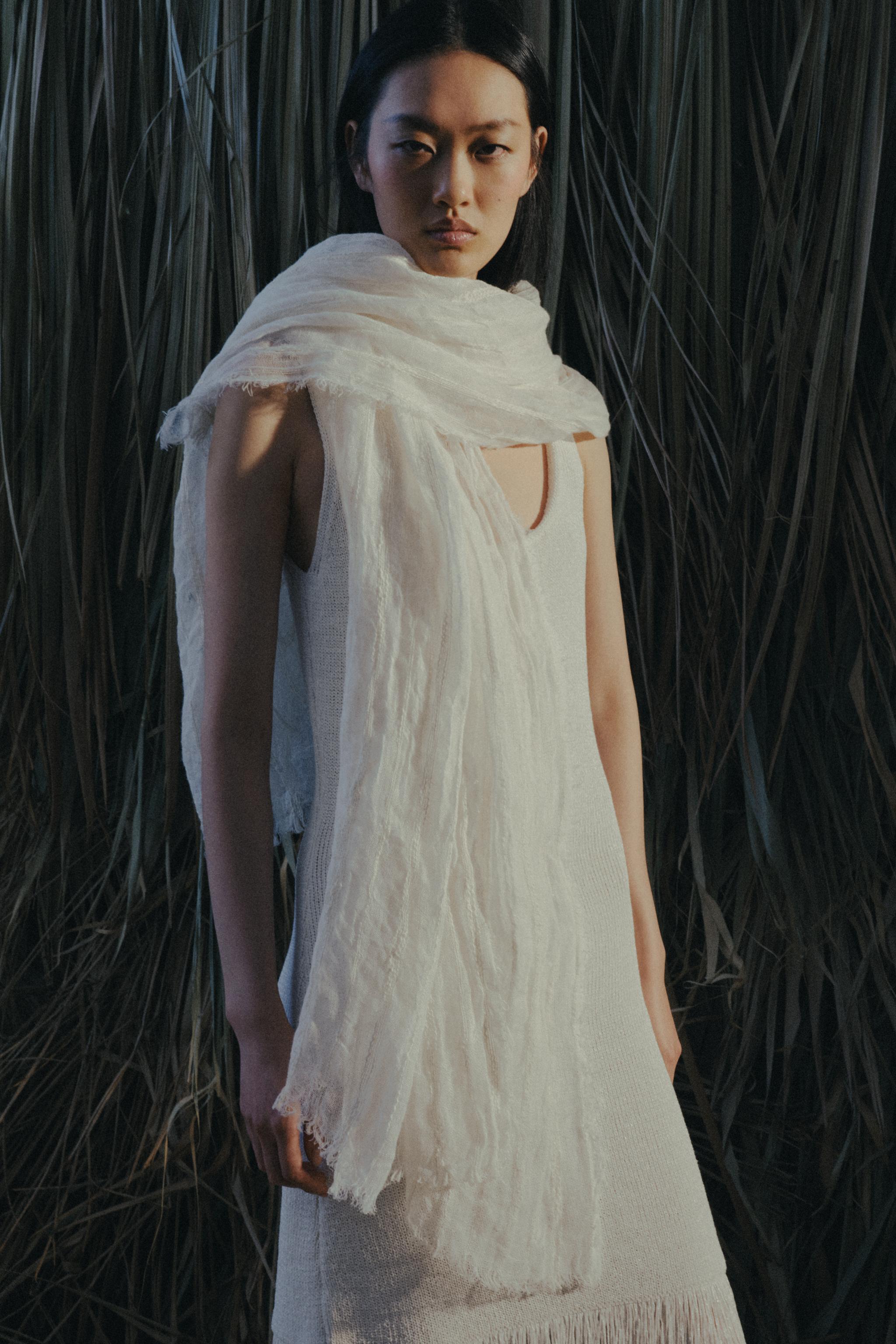 FRINGED KNIT DRESS